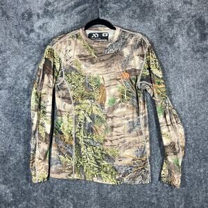 First Lite Shirt Mens Medium Camo Realtree Merino Wool Base Layer Longsleeve